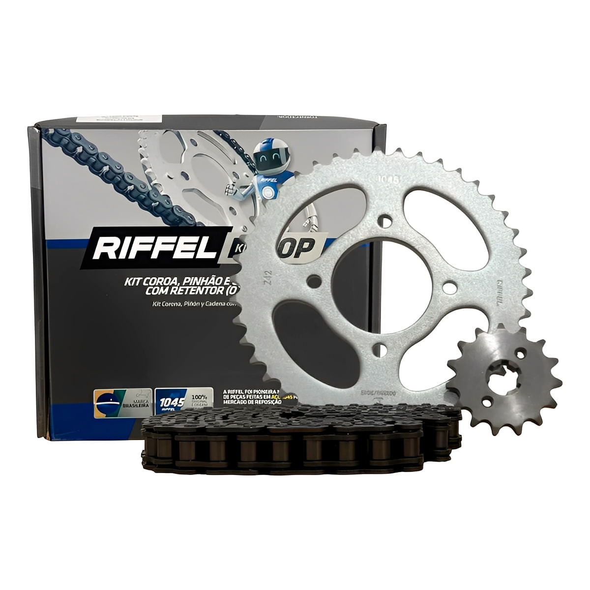 Kit Relação Riffel Chopper Road 150 2018 A 2023 com Retentor